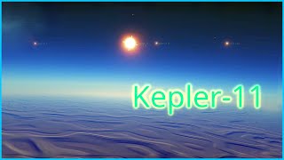 Kepler 11  spaceengine  gas giant  torid planets  hot neptune  sun like star [upl. by Erreipnaej]