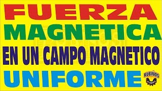 FUERZA MAGNÉTICA EN UN CAMPO MAGNÉTICO UNIFORME ELECTROMAGNETISMO EJERCICIO RESUELTO [upl. by Soinotna]