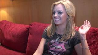 ALEXANDRA STAN Interview in Vienna Austria quotMr Saxobeatquot [upl. by Refeinnej]