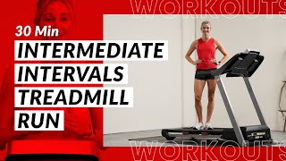 30 Minutes Intermediate Intervals Treadmill Run Workout [upl. by Black958]