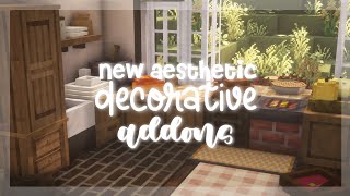 🍡 top 5 new aesthetic decorative addons 🍓 minecraft pe and be [upl. by Happy]