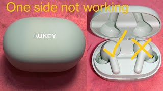 Aukey earbuds one side not working Battery replacement [upl. by Accisej]