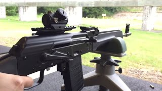 Saiga 223  100 Yard with Bushnell TRS25 Red Dot [upl. by Nana]