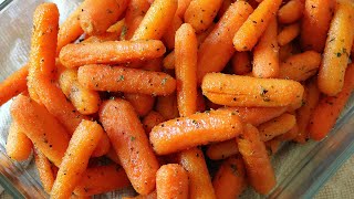 Maple Brown Sugar Baked Carrots  Easy Side Dish [upl. by Annahsad]