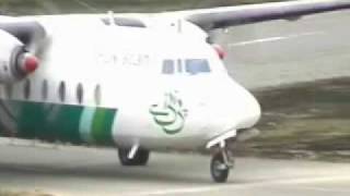 PIA Fokker F27 Landing at Gilgit Airport [upl. by Atikal]