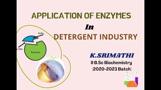 APPLICATION OF ENZYMES IN DETERGENT INDUSTRY [upl. by Attenohs715]