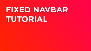 Fixed Navbar Tutorial [upl. by Aihceyt]