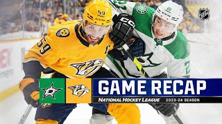 Stars  Predators 1223  NHL Highlights 2023 [upl. by Ardnued]