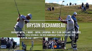 Bryson DeChambeau Golf Swing Fairway Metal amp Irons Royal Liverpool Golf Club Hoylake July 2023 [upl. by Frasquito]