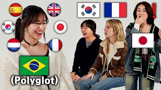 Polyglots Surprising People By Speaking Their Language Guess the Language [upl. by Nemajneb]