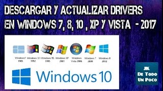 DESCARGAR INSTALAR Y ACTUALIZAR DRIVERS PARA WINDOWS 10  81  7  VISTA y XP  2020 [upl. by Nikaniki]