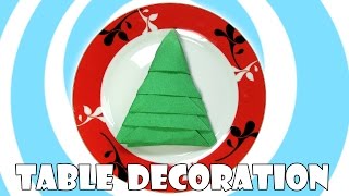 DIY Napkins Christmas Tree Table Decoration [upl. by Imhskal811]