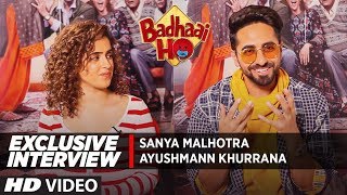 Exclusive Interview Ayushmann Khurrana amp Sanya Malhotra  Badhaai Ho [upl. by Devaj304]