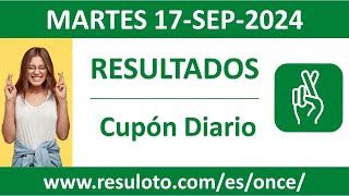 Resultado del sorteo Cupon Diario del martes 17 de septiembre de 2024 [upl. by Adlemi]