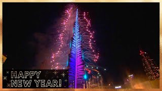 Nouvel An 2021  Feux dArtifice 🎆 sur Burj Khalifa à Dubaï Emirats Arabes Unis [upl. by Sirtimed]