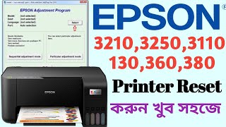 How to Reset EPSON L1210 L1250 L3210 L3250 L3260 L5290 Printer। Tech Palace BD [upl. by Lyndell]