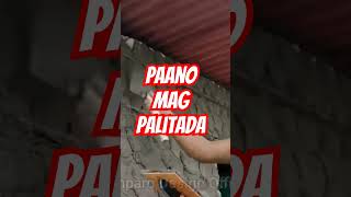 Paano mag palitada diy construction shorts [upl. by Gaeta320]