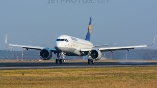 Lufthansa Airbus A320neo Takeoff from Hamburg Airport [upl. by Mohun631]