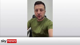 Ukraine Invasion President Zelenskyy says Russian missiles destroyed Vinnytsia airport [upl. by Larkins]