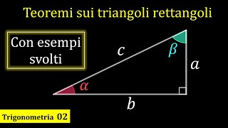 Teoremi sui triangoli rettangoli con esercizi svolti [upl. by Ocer]