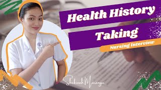 Health History Taking  Nursing Interview [upl. by Devonna]