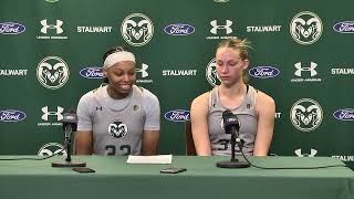 Colorado State Basketball W Players PostGame Nevada [upl. by Enicul]