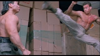 Double Impact Fight Scene  Van Damme vs Bolo HD [upl. by Ahsinyd931]