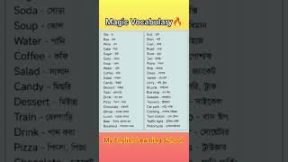 English to Bangla easy vocabulary vocabulary education VocabularyChallenge vocabularywords [upl. by Carrington]