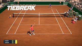 TIEBREAK  Roger Federer Vs Novak Djokovic I Roland Garros I Expert Difficulty PS5 [upl. by Archibold]