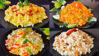 4 Recettes De Riz  Cuisine Marocaine 🇲🇦 Recettes à la Poêle Faciles Rapides 🔝👌 4 Rice Recipes [upl. by Eelibuj]