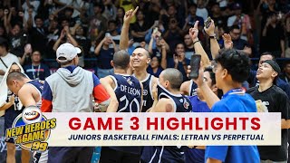 NCAA Jrs Basketball Letran vs Perpetual Finals Game 3 Highlights  NCAA Season 99 [upl. by Jumbala]