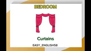 BEDROOM VOCABULARY IN ENGLISH [upl. by Cord607]