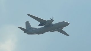 Antonov AN26 Curl Flypast at 100 Years Russian Air Force 2012 AirShow [upl. by Ahseen]