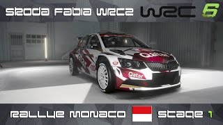 WRC 6 PS4 Skoda Fabia WRC2  Rally Monaco Stage 1 [upl. by Dolley]