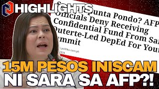 SARA DUTERTE MANGGAGAMIT GINAWANG SCAPEGOAT ANG AFP PARA MAKAKORAP [upl. by Avahc971]