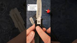 How does an OTF knife lock switchblade microtech knifeskills otf [upl. by Dellora494]