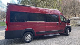 Off Grid Red Ram Promaster 3500 159 Extended Wheelbase  Full time or Weekend Bike Hauler [upl. by Euqinehs30]