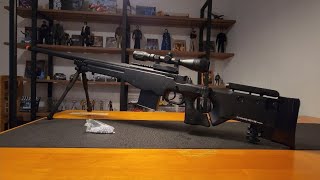 아카데미 awm sniper rifle 에땁 스나이퍼건 리뷰블랙버전bb탄 [upl. by Llevad]