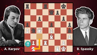 Karpov Combines Chess Strategy And Tactics  Karpov vs Spassky 1974 [upl. by Derril355]