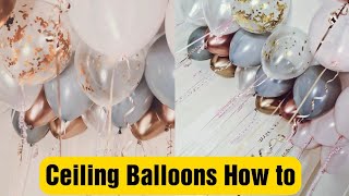 How to do ceiling Balloons Featuring Helibox Helium Cannister [upl. by Tabbatha]