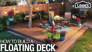 How to Build a Floating Deck [upl. by Esorrebma]