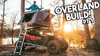 We BUILT a CUSTOM Cage For ROOFTOP TENT On My Can Am Overland SXS [upl. by Elacsap]