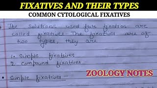 FIXATIVES AND THEIR TYPES [upl. by Jerol640]