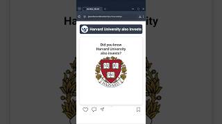 Harvard University also Invests [upl. by Acebber]