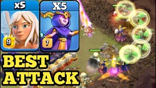 Super witch  healer with zap spell attack strategy II best th16 attack strategy clash of clans [upl. by Eniarrol]