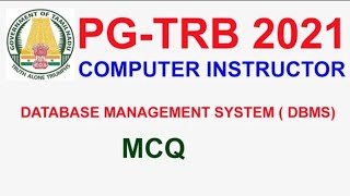 TRB Computer Instructor  DBMS  DATA BASE MANAGEMENT SYSTEM   VIBRANT ONLINE ACADEMY [upl. by Dnomso67]