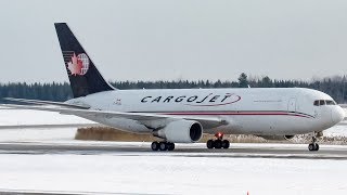 Cargojet Boeing 767200F B762 landing in Montreal YMXCYMX [upl. by Sturrock]