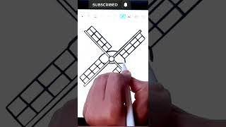 comment dessiner un moulin facilement [upl. by Almeeta]