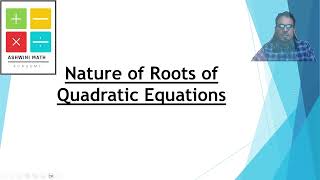 10th Math Quadratic Equation Very imp topic Nature of roots [upl. by Harty]