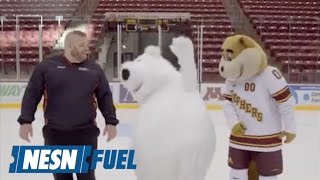 White Bear Mitsubishi Mascot Keeps Falling In Ad Outtakes [upl. by Ailefo]